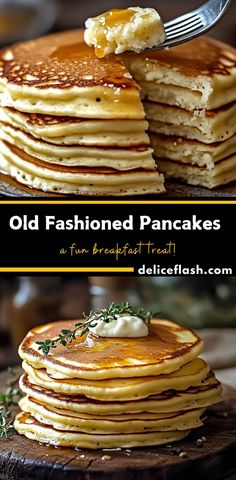 These Old Fashioned Pancakes are light, fluffy, and perfect for a classic breakfast! Made with simple ingredients, they come together in no time and are sure to please the whole family. Top with maple syrup, fresh fruit, or butter for the ultimate breakfast treat.