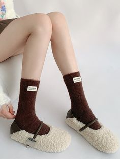 The price is for a pair of socks only, others are not included. Casual Brown Mid-calf Socks, Casual Warm Brown Socks, Comfortable Brown Mid-calf Socks, Comfortable Soft Brown Socks, Soft Brown Winter Socks, White Labels, Coffee Milk, White Coffee, White Label