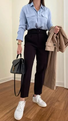 Work Sneakers, Outfit Chic, Elegant Outfits, Casual Work Outfit