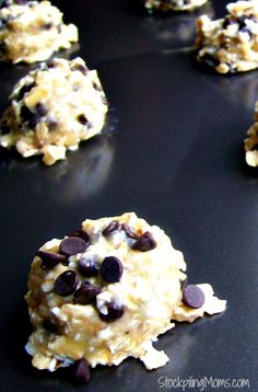 chocolate chip cookies on a cookie sheet ready to be baked