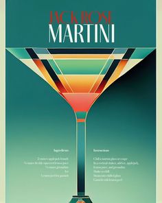 an advertisement for a martini drink with the names on it