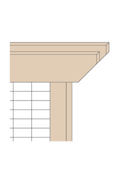 the top section of a wooden table with three sections on each side and four sides at different heights