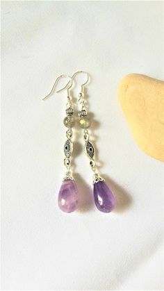 Silver Earrings with Amethyst Teardrop Earrings Egypt Eye Jewelry Long Purple Earrings Silver Antique Stone Long Teardrop Earrings Egyptian Purple Long Drop Earrings With Ear Wire, Adjustable Purple Dangle Crystal Earrings, Lavender Crystal Drop Earrings, Lavender Dangle Crystal Earrings, Adjustable Purple Chandelier Drop Earrings, Nickel-free Lavender Drop Earrings, Purple Dangle Chandelier Earrings, Lavender Nickel Free Dangle Earrings, Lavender Dangle Earrings Nickel Free