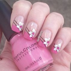 French Manicure Nail Designs, Gel Nails French, Easy Flowers, Gel French Manicure, French Pedicure, French Manicure Designs, French Manicure Nails, French Nail Designs