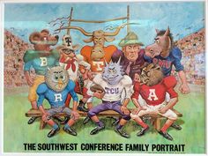 the southwest conference family portrait is featured in this painting