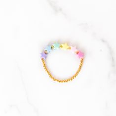 Rainbow Star-shaped Jewelry With Star Charm, Playful Multicolor Jewelry With Star Charm, Rainbow Star-shaped Bracelet For Gift, Stranger Things Jewelry, Magical Bracelet, Beaded Braclets, Preppy Bracelets, Gold Beaded Bracelet, Wrist Stacks