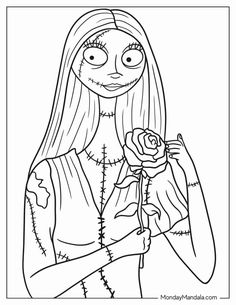 the corpse girl holding a rose in her hand