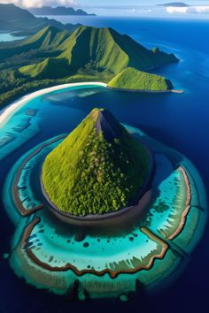 Experience ethereal beauty of Banda Islands at dawn. Volcanic formations meet coral reefs in emerald waters. Island Vacation, Coral Reef, Volcano, Lush, Travel Photography, Paradise, Water, Art