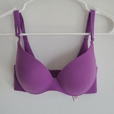 Nwot Victoria Secrets Bra Size: 32b Condition: New Without Tags, No Flaws Lace Bras, Victoria Secrets, Victoria Secret Bras, Lace Bra, Bra Sizes, Color Purple, Women's Intimates, Victoria's Secret, Satin