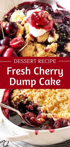 dessert recipe fresh cherry dump cake