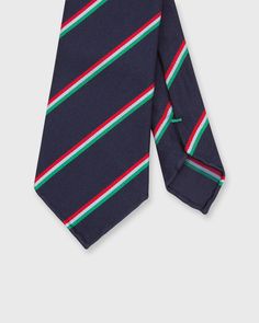 Silk Woven Tie Navy/Red/Sky/Green Bar Stripe Sky Green, Green Bar, Virtual Party, Red Tie, Red Sky, Pick One, Free Bag, Blue Stripes, Neck Tie