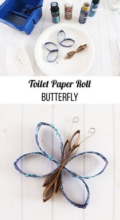 an image of toilet paper roll butterfly craft