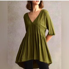 Nwt Short Sleeve Tunic For Women V Neck Babydoll Dress Ref# 54 Green V-neck Tunic For Fall, Dresses Short Sleeve, Short Sleeve Tunic, Dresses Short, Babydoll Dress, Baby Dolls, Short Sleeve Dresses, Mini Dress, V Neck