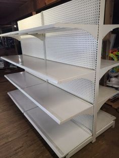 the shelves are empty and ready to be put in their new place at the store