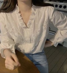 Cheap Blouses, Girls Blouse, Lace Shirt, Casual Blouse, White Blouse, Lace Blouse, Party Fashion, Vintage Shirts