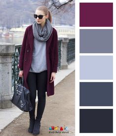 A Lágy nyár színkombinációi (8) Mode Ab 50, Colour Combinations Fashion, Burgundy Outfit, Color Combos Outfit, Winter Color Palette, Color Combinations For Clothes, Iranian Women Fashion, Grey Outfit, Soft Summer