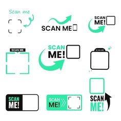 various stickers that say scan me, scan me and scan me