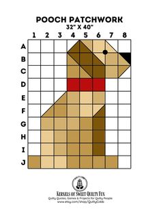 a crossword puzzle with a dog on it's face and the words pooch patchwork