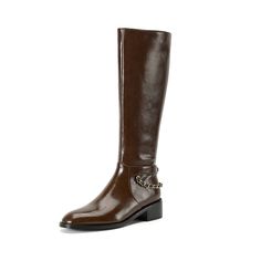 Introducing our ChicLeather Elegant Zip Knee-High Boots, crafted with genuine cow leather for a stylish and durable addition to your winter wardrobe. The knee-high design adds sophistication to any outfit, while the round toe shape ensures maximum comfort and flexibility for all-day wear. Don't compromise on style or comfort this winter - invest in our boots and experience the perfect blend of fashion and functionality. Shop now and elevate your winter style with our ChicLeather Elegant Knee-High Boots. Leather Lined Mid-calf Boots For Fall Workwear, Leather Lined Knee-high Boots For Workwear In Fall, Faux Leather Knee-high Boots With Leather Lining For Work, Fall Almond Toe Knee-high Boots For Office, Almond Toe Moto Boots For Workwear In Fall, Fall Office Knee-high Boots With Almond Toe, Fall Office Knee-high Calf Leather Boots, Fall Workwear Moto Boots With Almond Toe, Fall Calf Leather Knee-high Boots For Office