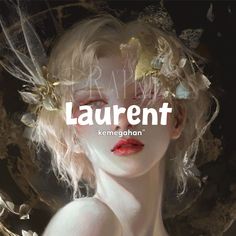 a woman with white hair and flowers on her head is featured in the cover of laurent magazine