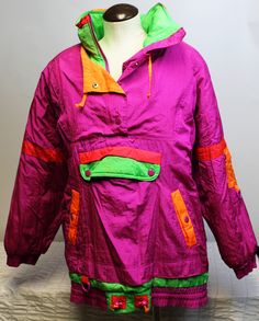 "VTG 80s 90s East West Multicolored Neon Womens Ski Jacket Multicolored neon ski puffer jacket 1/4 Zip pullover, with snaps and hidden hood in the collar Hip length, all the pockets are functional Size S Approx: Armpit to pit: 30\" (76 cm) Sleeve length: 21\" (53 cm) Total Length: 29.5\" (75 cm) Please ask any questions if unsure about anything. They are easier than returns" Womens Ski, Hidden Hood, 1/4 Zip Pullover, Snow Jacket, Retro Color, East West, Girls Sweaters, Ski Jacket, Hip Length