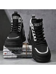 Boots For Men Autumn High Top British Style Work Shoes For Men Anti-Slip Wear-Resistant Leisure Sports Rhubarb Boots Black         Men Shoes, size features are:Bust: ,Length: ,Sleeve Length: Breathable Low-top Boots For Streetwear, Wear-resistant Black High-top Sneakers For Sports, Black Wear-resistant High-top Sneakers For Sports, Wear-resistant High-top Sneakers For Streetwear, Durable Black Sneakers For Streetwear, Breathable High-top Boots For Streetwear, Sporty Breathable Lace-up Work Boots, Black Long-lasting Sneakers For Streetwear, Black High-top Slip-resistant Work Boots