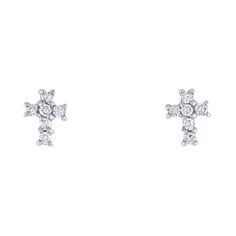 Dainty and delicate, these cross stud earrings are accented with 0.12 carats of round brilliant cut diamonds. Cross Stud Earrings, Diamonds Direct, Cross Earrings Studs, Jewelry Diamonds, Diamond Cross, Round Brilliant Cut Diamond, Round Brilliant Cut, Round Brilliant, Online Jewelry