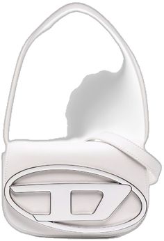 Elegant White Shoulder Bag With Logo Plaque, Luxury White Shoulder Bag With Logo Plaque, Classic White Bags With Logo Plaque, White Leather Bags With Logo Plaque, White Leather Shoulder Bag With Logo Plaque, White Rectangular Bag With Logo Plaque, White Crossbody Shoulder Bag With Logo Hardware, Luxury White Bag With Logo Hardware, White Shoulder Bag With Logo Hardware