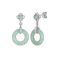 Add an elegant finishing touch to any ensemble with these Dynasty Jade sterling silver open circle jade drop earrings. Click on this JEWELRY & WATCHES GUIDE to learn about fit, styles, materials and more! Add an elegant finishing touch to any ensemble with these Dynasty Jade sterling silver open circle jade drop earrings. Click on this JEWELRY & WATCHES GUIDE to learn about fit, styles, materials and more! FEATURES Length: 28.74 mm x 14.97 mm Backings: post Nickel safe Metal: sterling silver Pla Formal Sterling Silver Round Pendant Earrings, Elegant Formal Jade Jewelry, Formal Round Jade Jewelry, Modern Jade Jewelry For Anniversary, Sterling Silver Circle Earrings For Formal Occasions, Formal Jade Jewelry With Matching Earrings, Formal White Gold Jade Jewelry, Formal Pierced Jade Jewelry, Sterling Silver Circle Jewelry For Formal Occasions