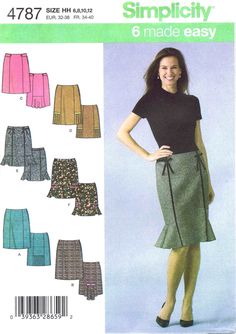 a women's skirt and top sewing pattern