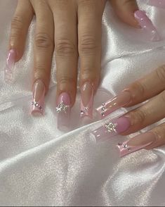 Pink Acrylic Nails Coffin, Finger Biting, Birmingham City University, Coquette Nails, Tapered Square Nails, 2023 Pink, Creative Nail Art, Grunge Nails, Blush Nails