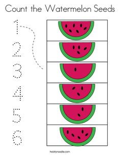 count the watermelon seeds worksheet