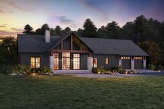 Modern Farmhouse Plan: 2,335 Square Feet, 3 Bedrooms, 2.5 Bathrooms - 041-00359 3 Bed 2 Bath Shop House, Long Rectangle House Plans, House With In Law Suite Home Plans, House Plans With Window Walls, Barndominium With Pool House Plans, 3bdrm 2 1/2 Bath House Plans, House Plans With Large Living Room, Inexpensive Barndominium, 3 Bed Barndominium With Shop