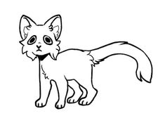 a drawing of a cat with big eyes