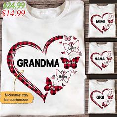 Mom Grandma Heart With Grandkids Name, Personalized Tshirt Women available in T-shirt, hoodie, tank top, longsleeve, multi color and size S M L XL XXL 3XL 4XL 5XL. Shipping from the US. Easy 30 day return policy - Shop now! 6.1-ounce, 100% cotton .Double-needle neck, sleeves and hem; Roomy Unisex Fit. Ash is 99% cotton, 1% poly; Sport Grey is 90% cotton, 10% poly; Dark Heather is 50% cotton, 50% polyester .Decoration type: Digital Print. Made by Gildan Mother's Day Casual Tops With Sublimation Print, Casual Sublimation Print Top For Mother's Day, Casual Tops With Heart Shape And Name Print, Casual Heart-shaped Top With Name Print, White T-shirt With Name Print For Valentine's Day, White Valentine's Day T-shirt With Name Print, Family Matching Graphic Print Tops For Valentine's Day, Family Matching Letter Print Tops For Valentine's Day, Pre-shrunk Cotton Top For Valentine's Day