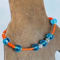 Aqua Blue/Orange Colorful Crystal Beaded Artisan Bracelet Size L 8-8.5” New Beautiful And One Of A Kind Artisan Bracelet; Great For Spring And Summer; 8" Long W/Extender Up To 8.5" Check Also Matching Earrings In My Closet Https://Poshmark.Com/Listing/Aqua-Blueorange-Crystals-Beaded-Artisan-Dangle-Earrings-1-New-643b4babdff1f156380ba55e Handmade Artisan Hand Crafted Mother's Day Gemstones Crystals Beaded Gift Dainty Delicate Colorful Orange Large Beaded Bracelets For The Beach, Orange Large Beads Bracelets For Beach, Orange Bohemian Beaded Bracelets With Faceted Beads, Traditional Blue Bracelets With Spacer Beads, Traditional Blue Beaded Bracelets With Large Beads, Orange Beaded Bracelets For Beach, Adjustable Orange Beaded Necklace With Faceted Beads, Traditional Blue Bracelets With Colorful Beads, Traditional Blue Polished Beaded Bracelets