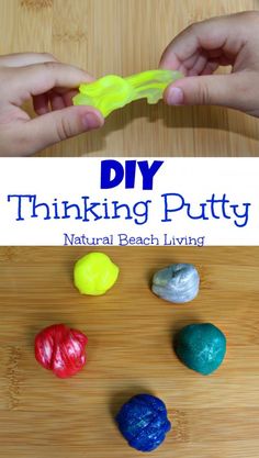 this is an easy and fun science project for kids to learn how to make thinking putty