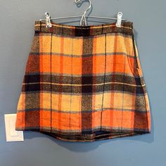 Nwt Thick Plaid Material Ask Questions For More Info As Needed Lulu Skirt, Plaid Material, Plaid Skirt, Ask Questions, Plaid Skirts, Color Orange, Womens Skirt, Pencil, Plaid