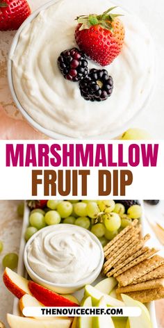 this is an image of marshmallow fruit dip