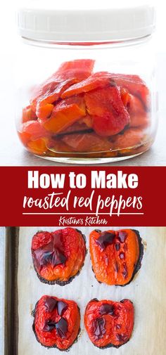 how to make roasted red peppers in a jar