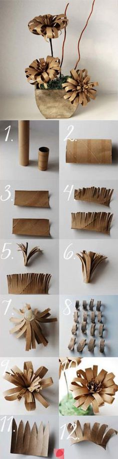 the steps to make a paper flower arrangement