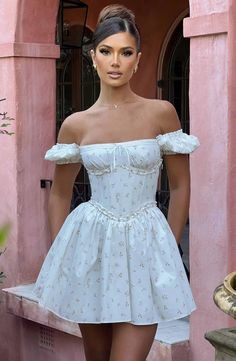 Penelope Mini Dress - Blush Floral Print – BABYBOO Homecoming Dresses Corset, Midi Dress Wedding Guest, Snatched Waist, Maxi Dress Sale, Corset Mini Dress, Mini Robes, Sparkle Dress, Dresses By Length, Formal Dresses Prom