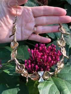 "Thank You If You Favored One of My Items! You Will Receive 10% Off an Item of Your Choice, Unless It Is On Sale, Code17. Thank You. PRETTY 70's CALLA LILY Necklace/Ermani Bulatti Jewelry/Bulatti Necklace/Art Deco Jewelry/Vintage Necklaces/70's Necklaces/Mint Condition PRETTY Circa 70's CALL LILY Necklace This is a Lovely Circa 70's Calla Lily Necklace made by Ermani Bulatti.  It can be worn as a choker or longer as it has multiple places for adjustment in length.  It is done in Mixed Metals wit Lily Necklace, Art Deco Jewelry Vintage, Angel Fashion, Necklace Art, Vintage Necklaces, Deco Jewelry, Art Deco Jewelry, Calla Lily, Mixed Metals