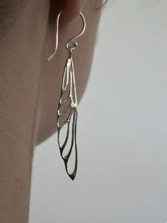 Dragonfly Wing Earrings, Writing Plot, Dangle Earrings Boho, Insect Jewelry, Dope Jewelry, Silver Dangle Earrings, Wing Earrings