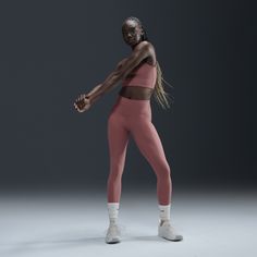 Whether it's yoga or a bike ride or a walk, you can move freely in our unbelievably soft Nike Zenvy leggings. Their InfinaSoft fabric is lightweight—but still squat-proof!—with softness that you can feel with every bend, stretch and shift. Fewer pockets give you a streamlined look, but the drop-in pocket at the center back is still big enough to hold your phone. Plus, they're durable enough for you to move, wash and wear again and again. Nike Zenvy, Test Shoot, Nike Models, Leggings Nike, Women Yoga, Workout Motivation, Women Lifestyle, Squat Proof, Pink Leggings