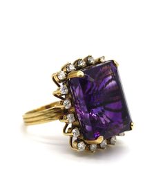 Diamond and Amethyst Ring Luxury Multi-stone Amethyst Ring, Luxury Collectible Amethyst Ring, Luxury Multi-stone Gold Amethyst Ring, Luxury Hallmarked Amethyst Collectible Ring, Gold Amethyst Ring, Fine Jewelry Collectible, Beautiful Tiaras, Jewelry Business, Amethyst Ring, Tiara