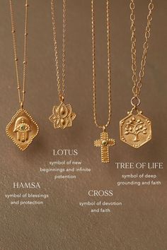 Ever evolving, ever learning, ever questioning: Our journey to truth begins with our pursuit of growth. An 18kt gold plate pendant necklace features the tree of life, symbol of deep grounding and faith. Wear this necklace to inspire curiosity and personal evolution. Pendant Men Gold, Gold Jewelry For Blessing Events, Spiritual Pendant Necklace, Personalized Spiritual Charm Necklace In Gold Plated, Spiritual Gold Plated Medallion Charm Necklaces, Gold Plated Spiritual Medallion Charm Necklaces, Spiritual Gold Plated Medallion Charm Necklace, Holistic Gold Pendant Jewelry, Spiritual Pendant Charm Necklaces With Delicate Chain