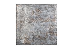 an abstract painting with silver and brown colors