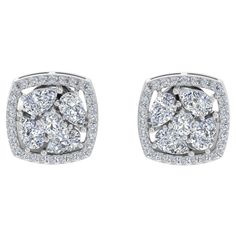 Item Code :- SEE-1696 (14k) Gross Weight :- 3.29 gm 14k Solid White Gold Weight :- 2.90 gm Natural Diamond Weight :- 1.95 carat ( AVERAGE DIAMOND CLARITY SI1-SI2 & COLOR H-I ) Earrings Length :- 9 mm approx. ✦ Sizing ..................... We can adjust most items to fit your sizing preferences. Most items can be made to any size and length. Please leave a note at checkout or contact us via 1stDibs conversation. Even after purchasing the item, you can still ask us to adjust the size or length. We will try our best to fix it if it is possible. ✦ Import Duties, Taxes and Custom Charge ..................... Import duties, taxes and customs charges are not included in the items price or shipping cost. These charges are the buyer's responsibility. Please check with your country's customs office White Gold Jewelry, Diamond Clarity, Jewelry Earrings Studs, Round Diamond, Or Rose, No 1, Round Diamonds, Natural Diamonds, Pear