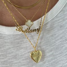 Custom/Personalized Heart Locket Necklace– EVRYJEWELS Evry Jewels Necklaces Silver, Name Necklace Stack, Evry Jewels, It Was Written, Jewelry Wishlist, Luxe Jewelry, Heart Locket Necklace, Jewel Necklace, Nameplate Necklace